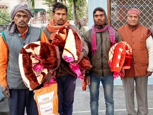 Blankets distributed to the needy
