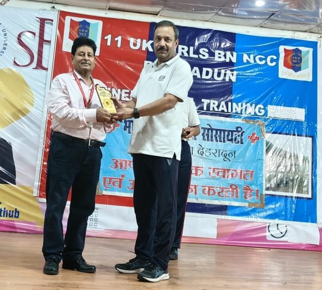 Anil Verma honored by 11- UK Girls Battalion