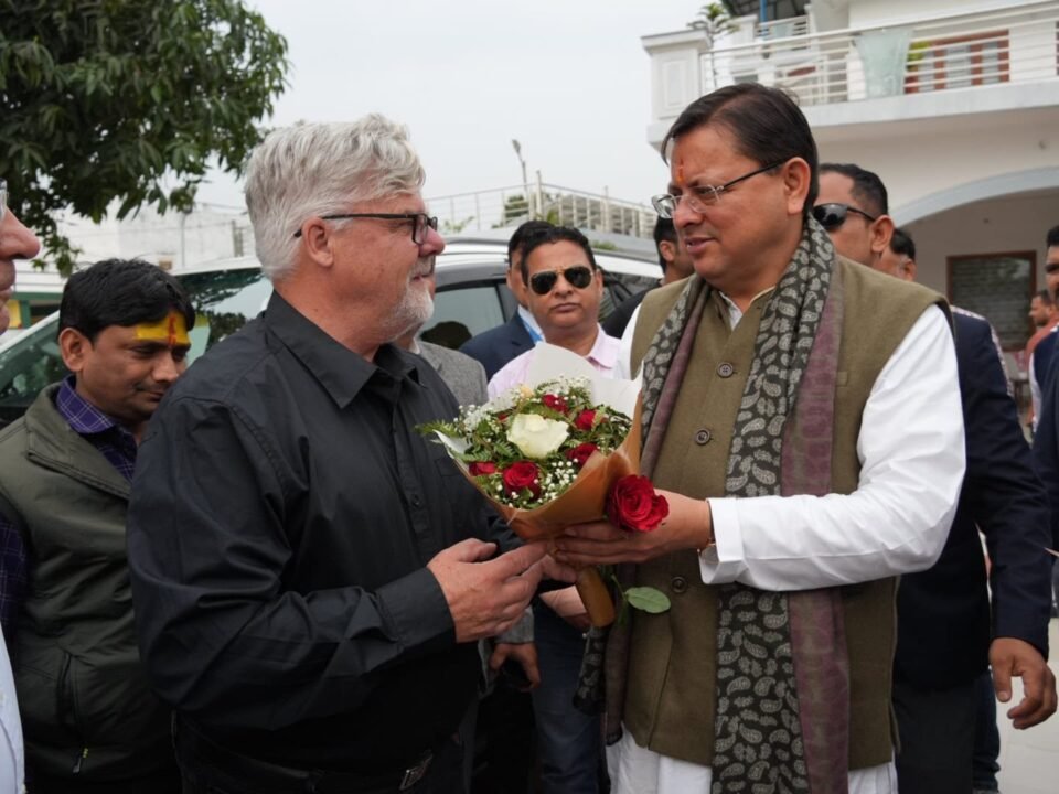 A delegation from New Zealand paid a courtesy visit to Chief Minister Dhami in Khatima
