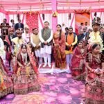 CM Dhami attended the mass marriage program on the occasion of Mahashivratri in Khatima and blessed and wished the newlyweds.
