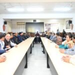 Sainik Welfare Minister Ganesh Joshi paying homage to the brave martyrs at the tribute meeting on the sixth anniversary of the Pulwama attack