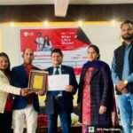 Anil Verma, who has donated blood 155 times, received DBS (PG) College Certificate of Appreciation Award -2025