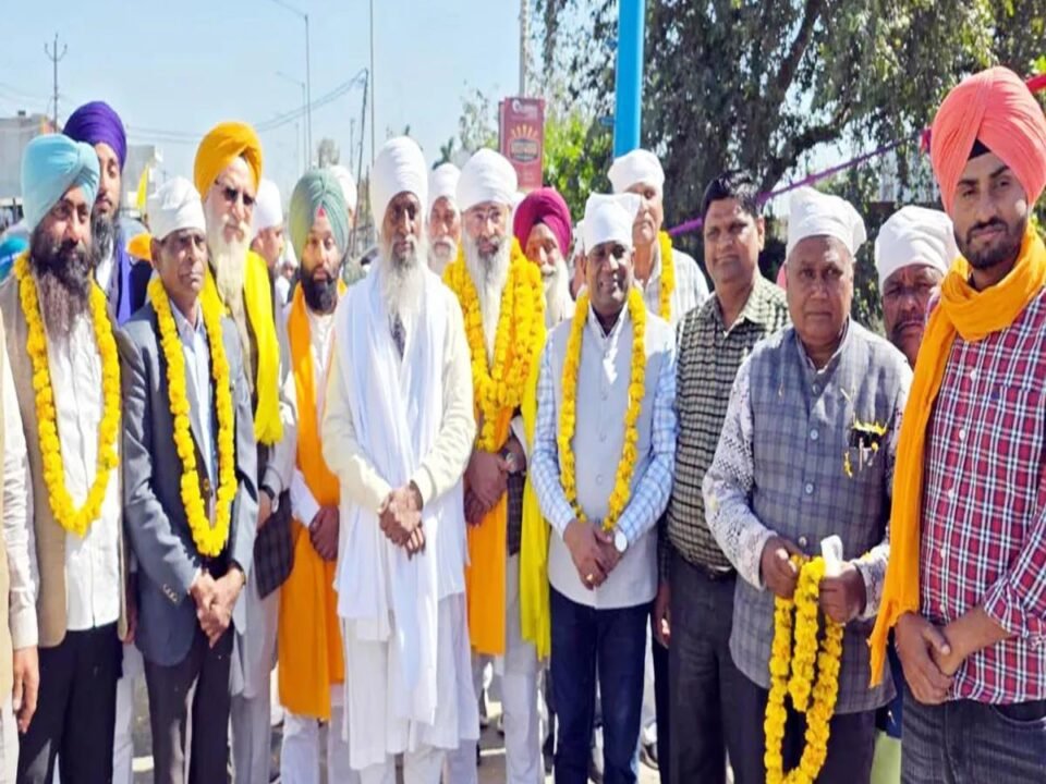 Nagar Kirtan reached Jaspur with Panch Pyaras