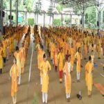 Yoga trainees from five countries including India practiced yoga at Shantikunj