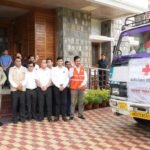 The Governor flagged off Red Cross disaster relief material vehicles