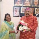 Neelam Puri, the first SC member of BKTC, made a courtesy visit to Maharaj