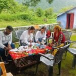 Sensitive administration in the first line in the disaster affected village Batoli, at the door of the affected, medical camp set up