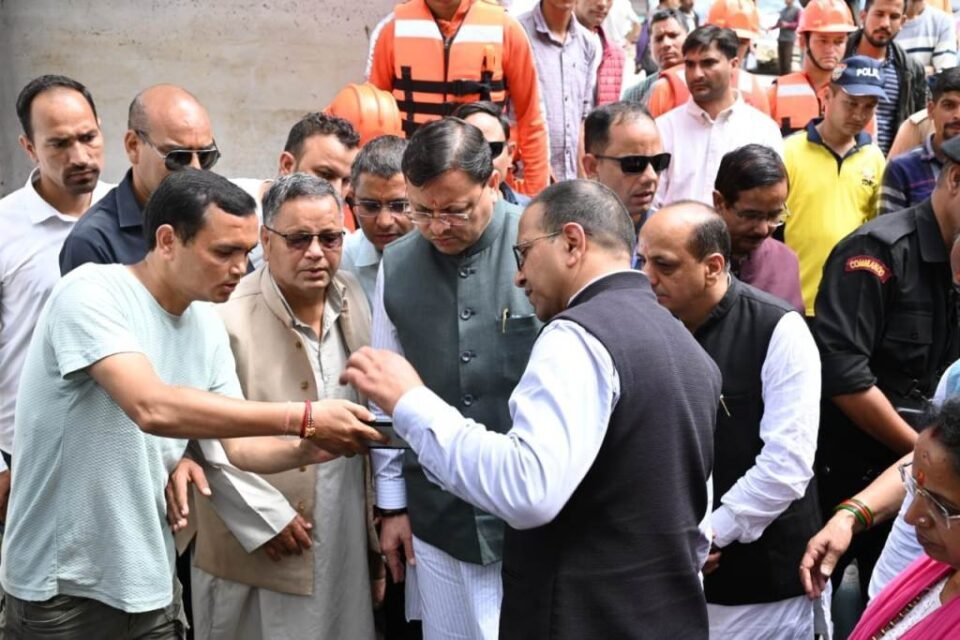 CM Dhami did a field inspection of the disaster affected area in Syanachatti