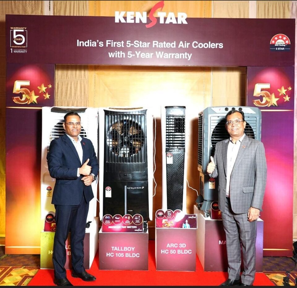 Kenstar launches India's first 5-star rated air cooler, with 5 years warranty
