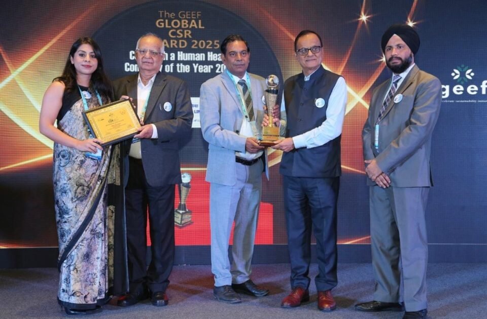 THDC India Limited awarded the “GEEF Global Award 2025” for CSR with Human Heart