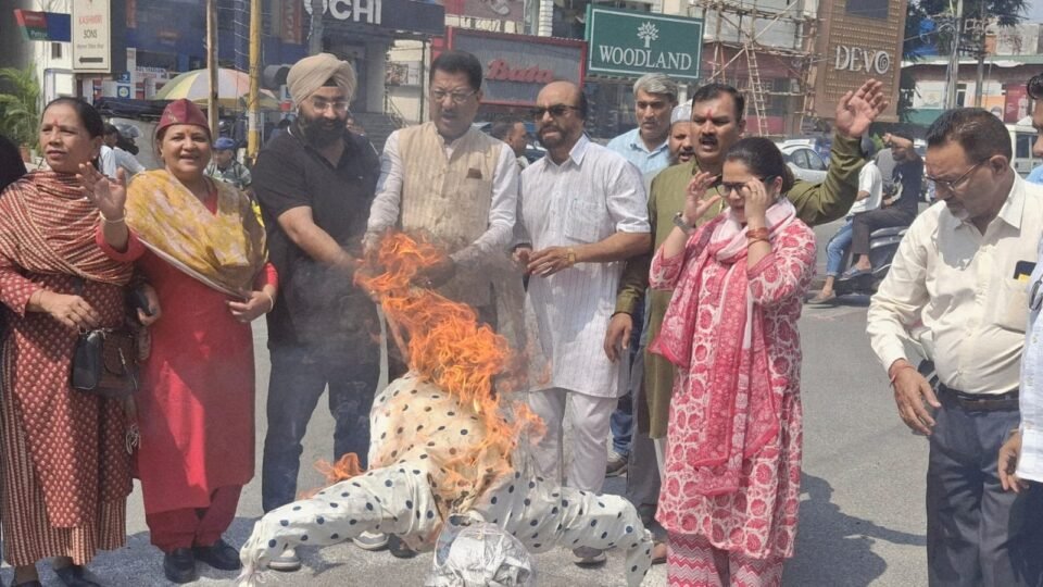 Congress burns effigies of government over paper leak