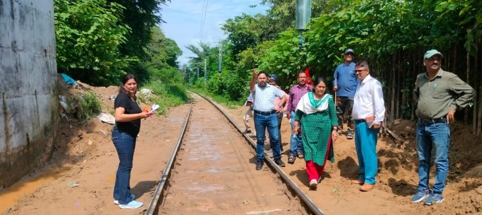Scientists from the Uttarakhand Landslide Mitigation and Management Centre conducted a field inspection in the Bhimgoda area for proper management of landslides occurring from the hill.
