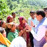 The Chief Minister took stock of the damage caused by the disaster in Nandanagar area of ​​Chamoli district.