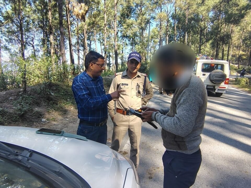 For the safe journey of passengers during the festive season, Almora Police conducted a joint checking campaign with the Transport Department and others.