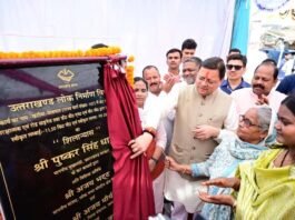 The Chief Minister laid the foundation stone for the reconstruction of the Khatima Melaghat road at a cost of Rs 20.89 crore.