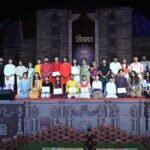 The audience was enthralled by the vocal performances of talented students at Virasat Sadhna.
