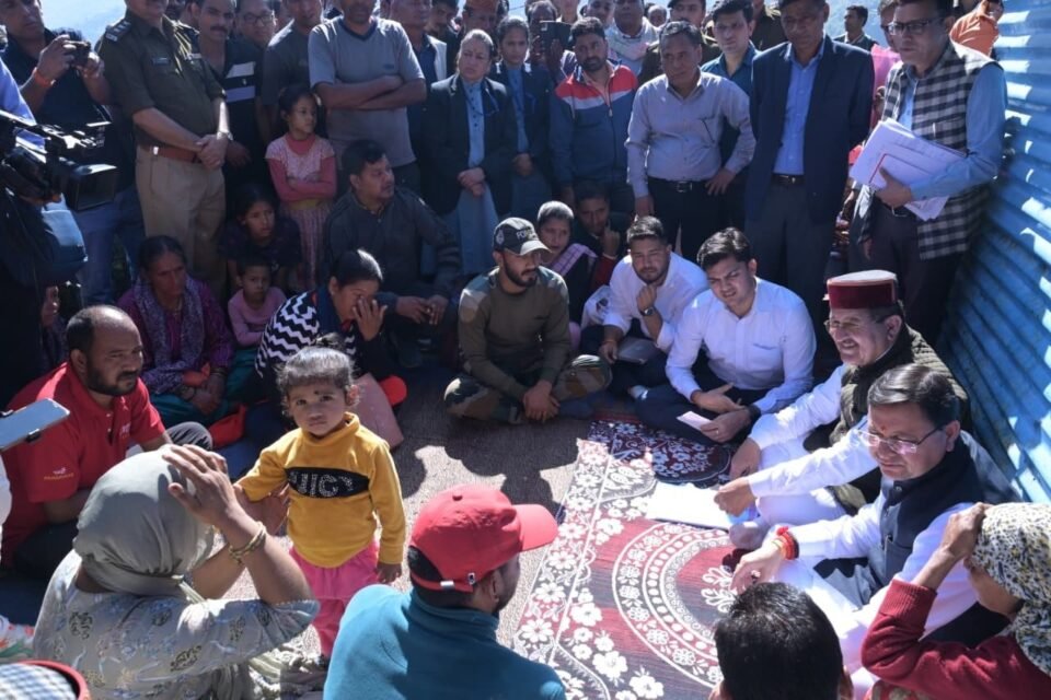 Chief Minister Dhami reached among the disaster-affected families of Rudraprayag on the folk festival Igas.