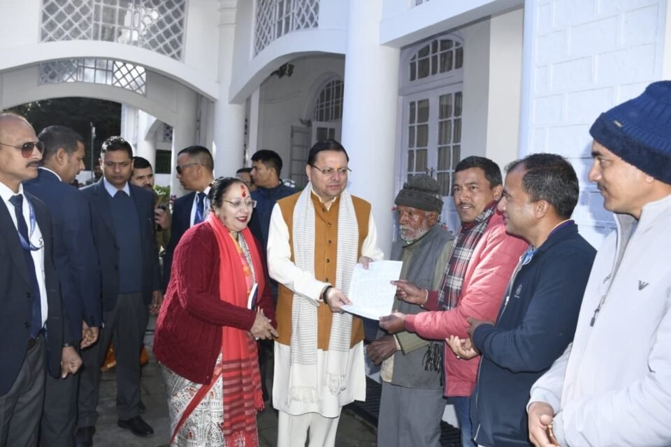 During his stay in Nainital, CM Dhami met people from different areas and listened to their problems.
