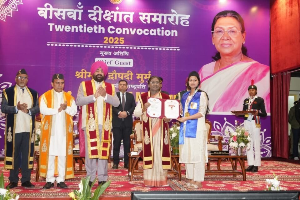 President Murmu attended the 20th Convocation of Kumaon University, Nainital as the Chief Guest