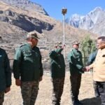 Rural Development Minister Ganesh Joshi reached Mana, the first village of the country, and met army soldiers and villagers.