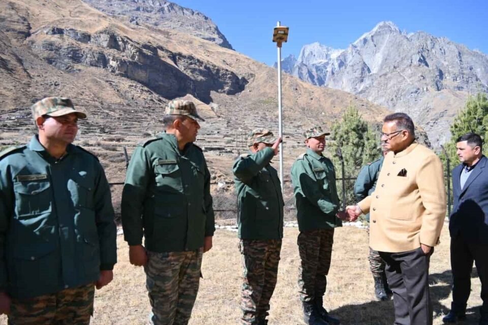Rural Development Minister Ganesh Joshi reached Mana, the first village of the country, and met army soldiers and villagers.