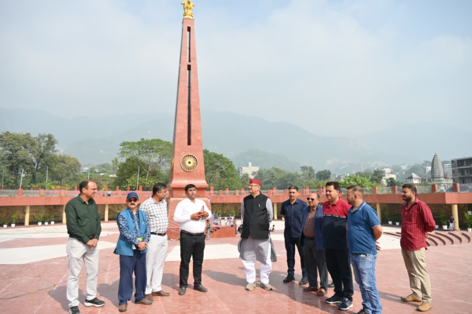 Soldier Welfare Minister Ganesh Joshi inspected the construction work of Sainyadham.