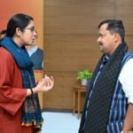 BJP state secretary Neha Joshi paid a courtesy visit to National Executive President Nitin Naveen.
