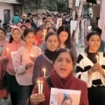 Congress workers in Almora held a candle march to express their protest.