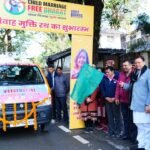 CM Dhami flagged off the child marriage eradication chariot.
