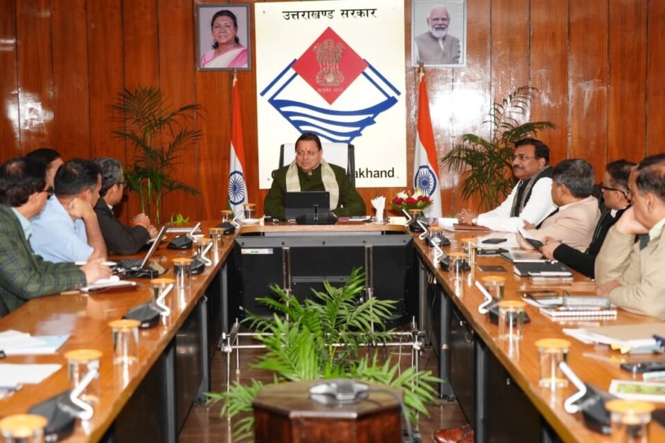 A high-level review meeting on skill development and forward linkages was held under the chairmanship of Chief Minister Dhami.