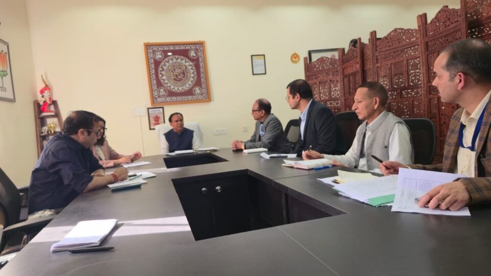 The departmental minister took a joint review meeting of the Higher Education and School Education Departments.
