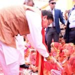 CM Dhami Performs Collective Kanya Pujan on Chaitra Navratri