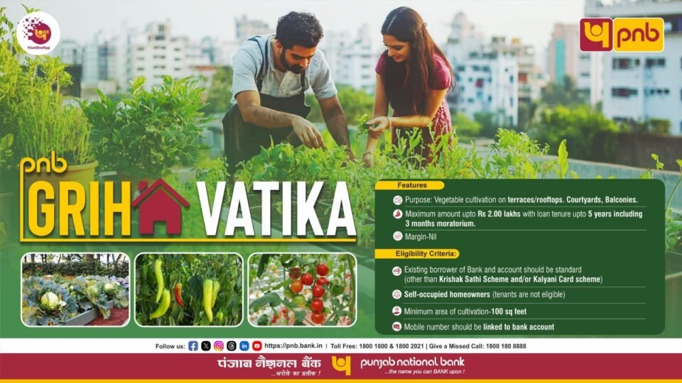 Punjab National Bank launches digital loan “PNB Gruh Vatika” to promote rooftop organic gardening
