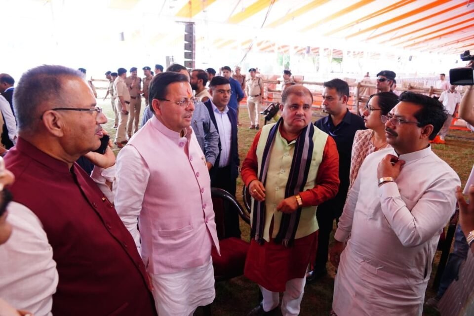 CM Dhami conducted on-site inspection of preparations for PM Modi's proposed program