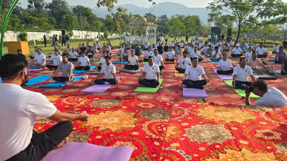 A pledge for development under the canopy of Yoga MDDA City Forest Park emerges as a grand hub of health and nature.