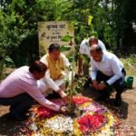 Inauguration of the construction work for the '3-B Garden' (Bee-friendly, Butterfly-friendly, and Bird-friendly Garden) within the Chief Minister's residential complex.