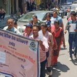 Public awareness rally organized in Bhikiasain under the 'Road Safety, Life Saving' program.