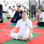The Chief Minister participated in a mass yoga session in Banbasa and urged people to make yoga a part of their daily lives.