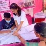 Under the aegis of the Sapno Ki Asha Sansthan, a free health camp was organized at the Binsar Mahadev Temple in Sauni in collaboration with the team from Ujala Cygnus Hospital, Haldwani; 112 patients underwent health check-ups.