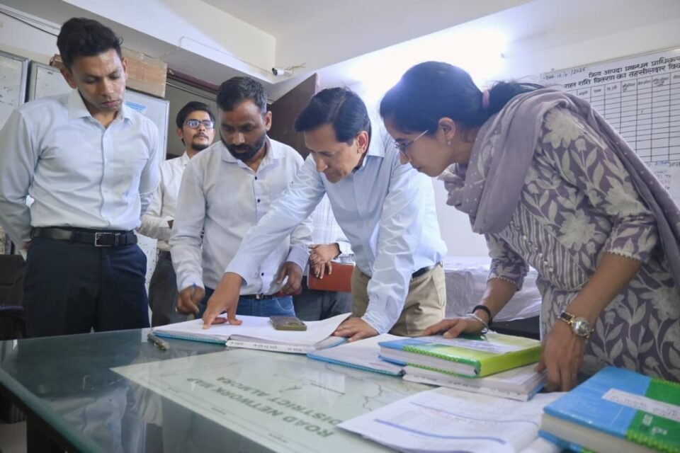 Kumaon Commissioner Deepak Rawat conducted a surprise inspection of the District Disaster Operations Centre and issued instructions to remain on alert 247 during the monsoon season.