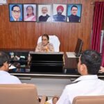 The state's Sports Minister, Rekha Arya, held a review meeting with Sports Department officials at her office in the Legislative Assembly.