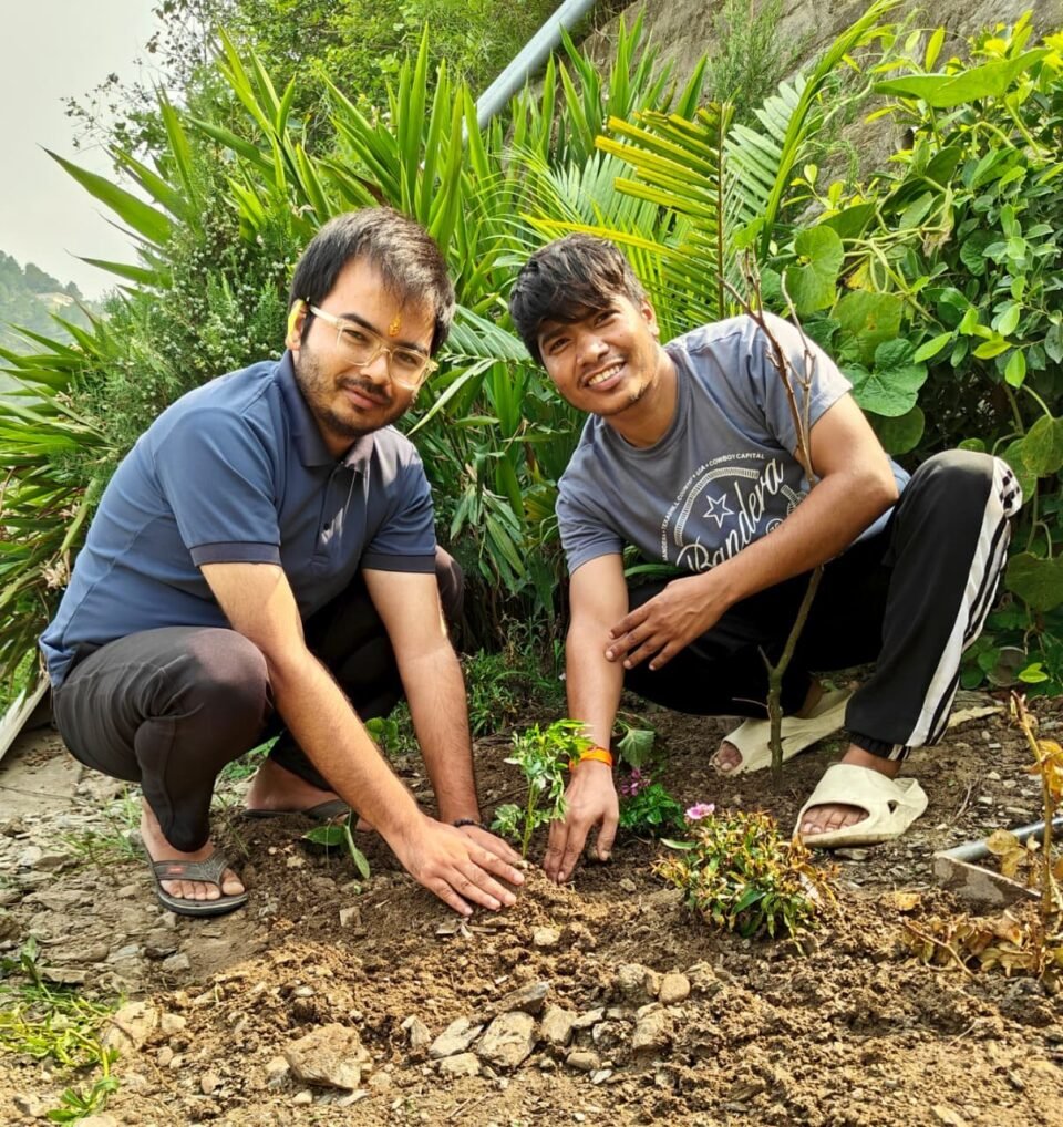 Tree plantation was carried out in the vicinity of the Bhikiasain Nagar Panchayat and MLA Jeena's residence.