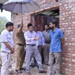 District Magistrate Anshul Singh inspected the cowshed under construction at Bhaiswara Farm and issued instructions to improve security and basic amenities.