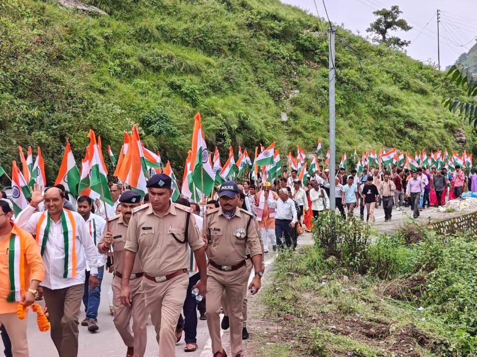 Grand Tricolour rally held on the 80th Independence Day; 101-foot-high national flag site inaugurated.
