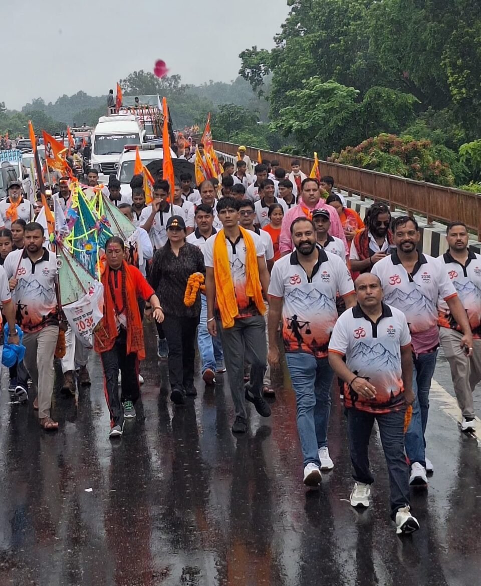 Let the 2036 Olympics be ours — the slogan echoes across Uttarakhand; a grand 'Sankalp Yatra' (pledge march) was held from Har Ki Pauri to Rishikesh.