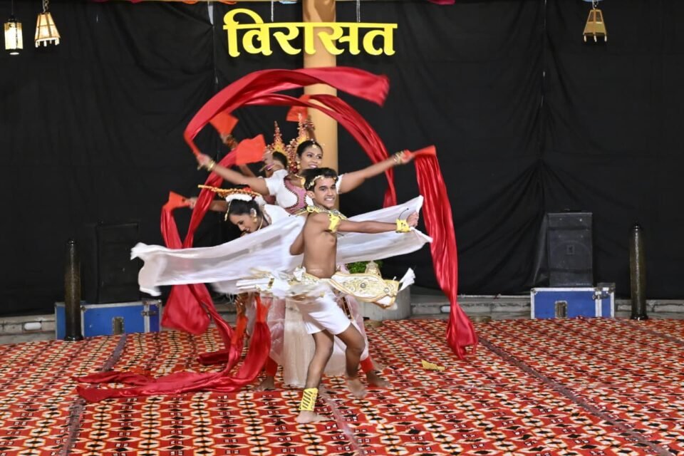 At 'Virasat Sadhana' on Tuesday, students showcased their talent, charisma, and immense confidence on a well-decorated stage.