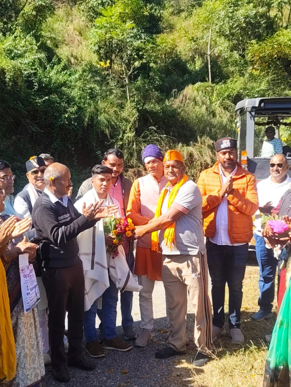 Inauguration of a road from Galigaon to Bubu Dham in Khatalgaon, Syalde block