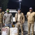 Salt police achieve success during a check; arrest a smuggler transporting cannabis in a taxi.