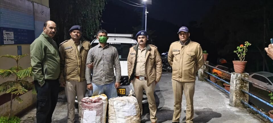 Salt police achieve success during a check; arrest a smuggler transporting cannabis in a taxi.