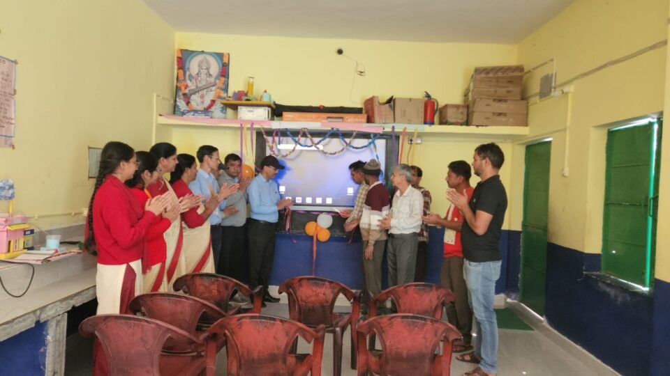 Smart panel inaugurated at Saraswati Shishu Vidya Mandir, Bhatraunjkhan.